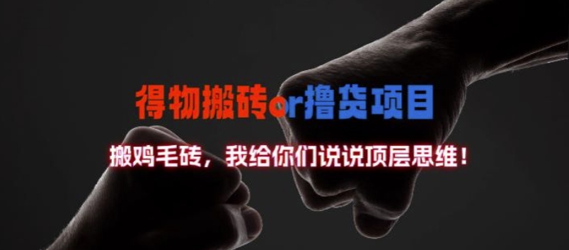 得物搬砖撸货项目?掰下数据，我给你们说说顶层思维【揭秘】-卿云社