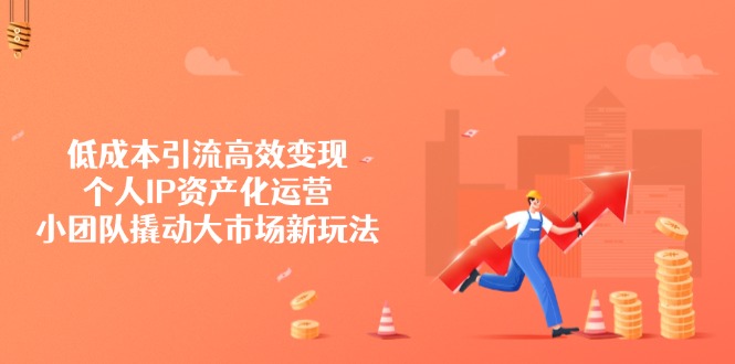 低成本引流高效变现，个人IP资产化运营，小团队撬动大市场新玩法-卿云社