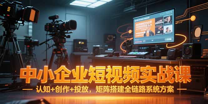 中小企业短视频实战课，认知+创作+投放，矩阵搭建全链路系统方案-卿云社