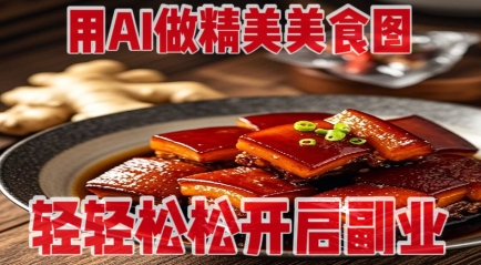 用AI做精美美食图，无需专业设备拍摄，轻轻松松开启副业-卿云社