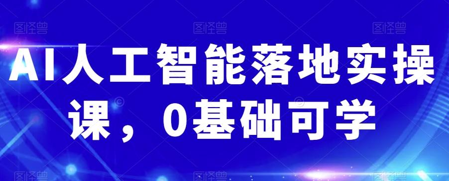 AI人工智能落地实操课，0基础可学-卿云社