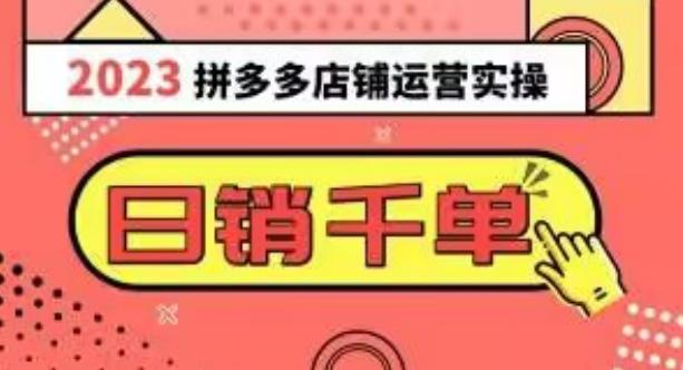 2023拼多多运营实操，每天30分钟日销1000＋，爆款选品技巧大全（10节课）-卿云社