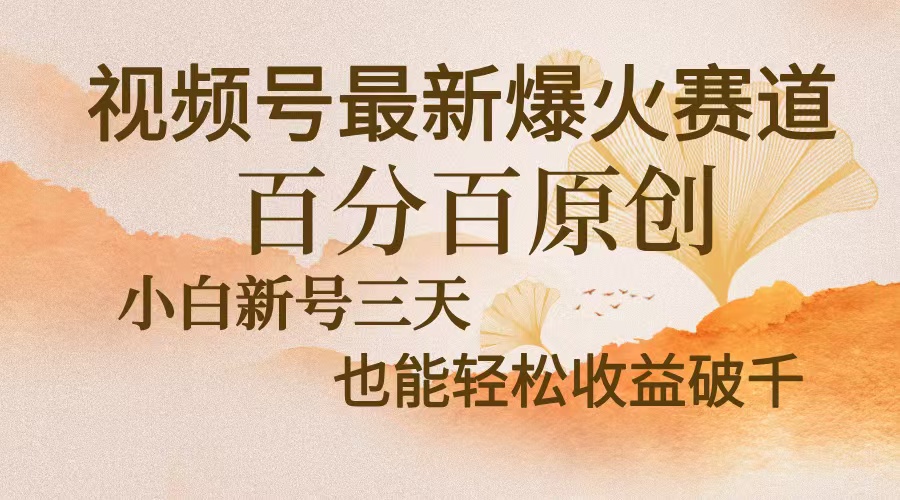 视频号最新爆火赛道，中老年粉深信不疑，百分百原创，新号三天收益轻松…-卿云社