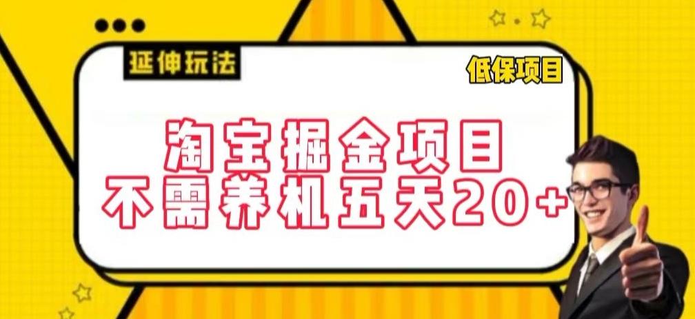 淘宝掘金项目，不需养机，五天20+，每天只需要花三四个小时【揭秘】-卿云社