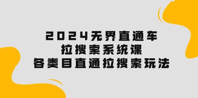 2024无界直通车·拉搜索系统课：各类目直通车 拉搜索玩法！-卿云社