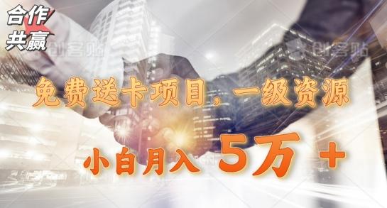 免费送卡项目，一级资源，小白月入5万+-卿云社