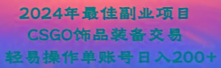 2024年最佳副业项目 CSGO饰品装备交易 轻易操作单账号日入200+-卿云社
