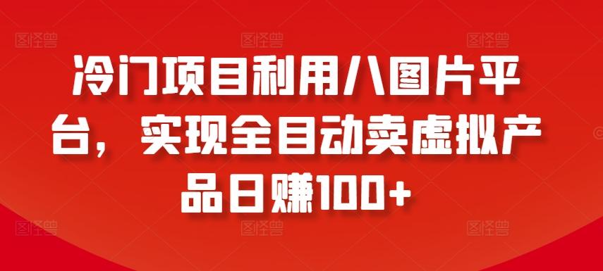 冷门项目利用八图片平台，实现全目动卖虚拟产品日赚100+【揭秘】-卿云社