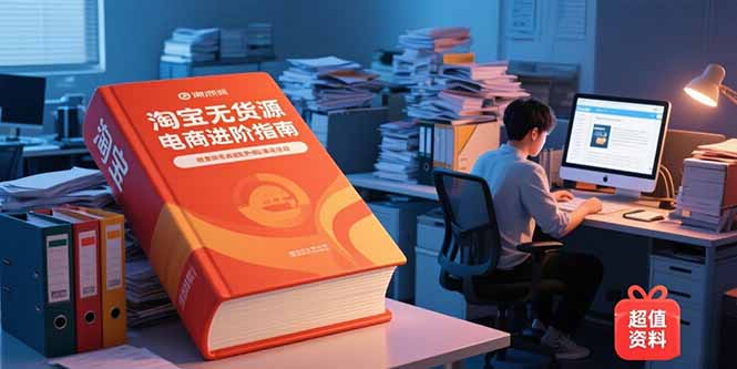 淘宝无货源电商进阶指南，包含新人课、进阶课，配套资料，蓝海选品等-卿云社