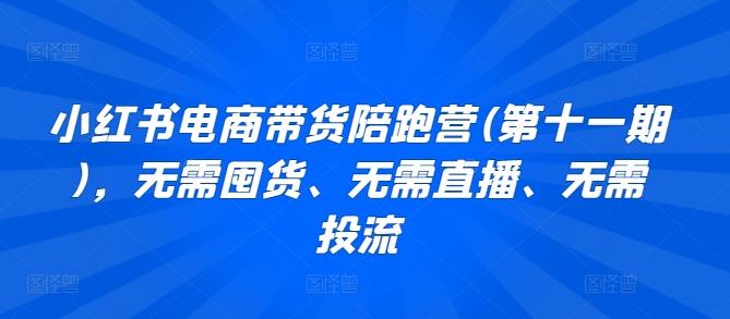 小红书电商带货陪跑营(第十一期)，无需囤货、无需直播、无需投流-卿云社