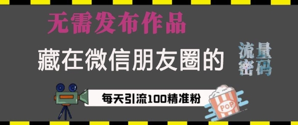 藏在微信朋友圈的流量密码，无需发布作品，单日引流100+精准创业粉【揭秘】-卿云社