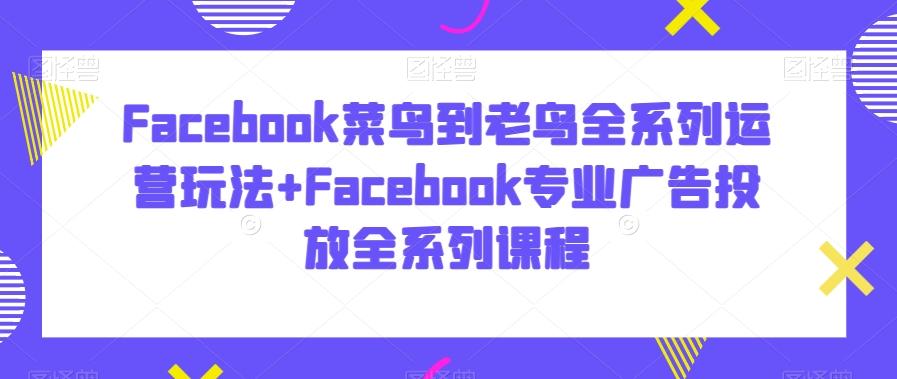 Facebook菜鸟到老鸟全系列运营玩法+Facebook专业广告投放全系列课程-卿云社