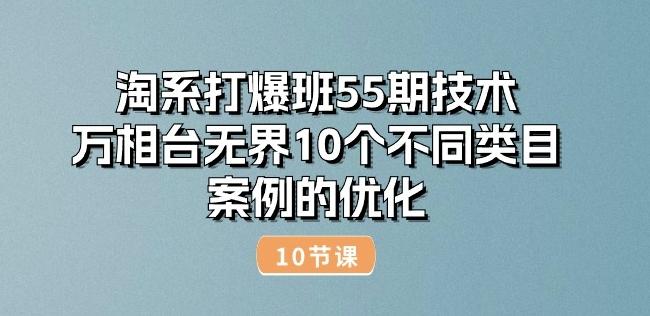 淘系打爆班55期技术：万相台无界10个不同类目案例的优化(10节)-卿云社