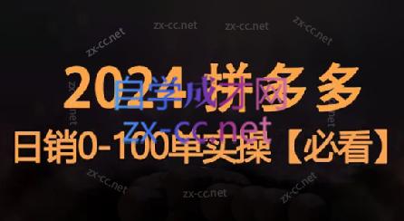 恒哥·2024拼多多日销0-100单实操-卿云社
