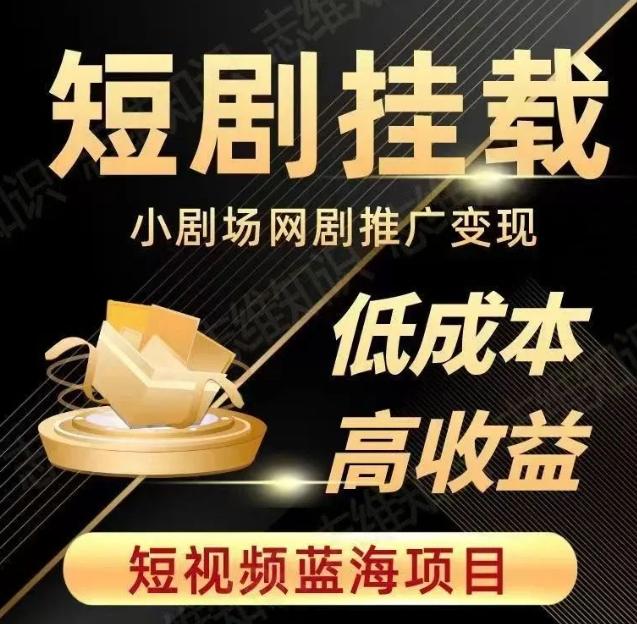 2023短视频蓝海项目，抖音快手短剧推广变现教程，低成本高收益-卿云社