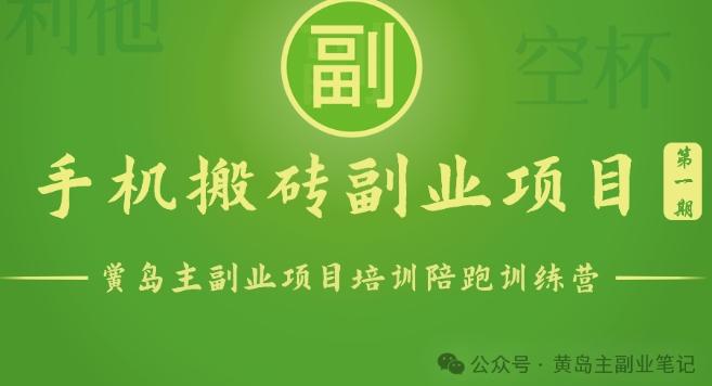 手机搬砖小副业项目训练营1.0，实测1小时收益50+，一部手机轻松日入100+-卿云社