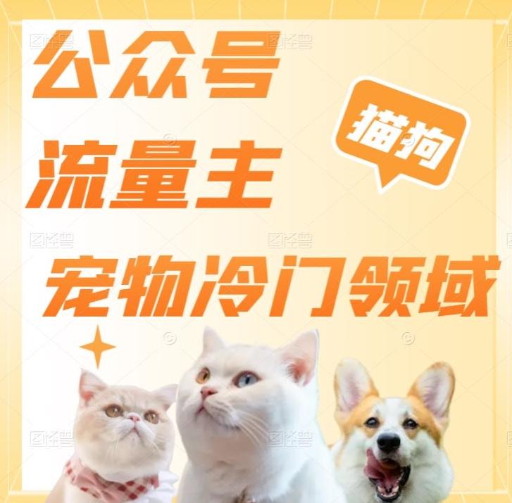 公众号流量主，萌宠冷门领域，单日收益2000+，简单暴力掘金，矩阵操作，无限放大收益！-卿云社