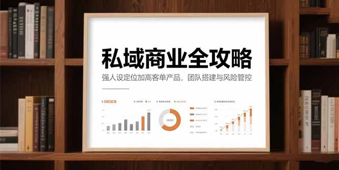 私域商业全攻略，强人设定位加高客单产品，团队搭建与风险管控-卿云社