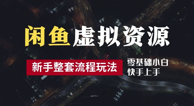 2024最新闲鱼虚拟资源玩法，养号到出单整套流程，多管道收益，每天2小时月收入过万【揭秘】-卿云社