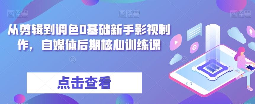 从剪辑到调色0基础新手影视制作，自媒体后期核心训练课-卿云社