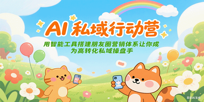 AI私域行动营：用智能工具搭建朋友圈营销体系让你成为高转化私域操盘手-卿云社