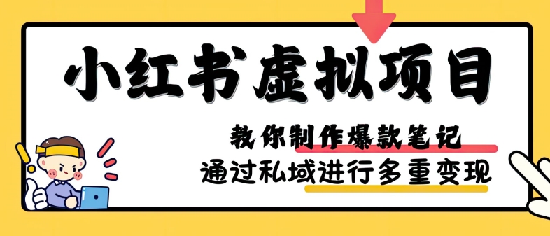小红书虚拟项目实战，爆款笔记制作，矩阵放大玩法分享-卿云社