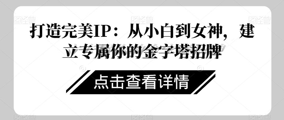 打造完美IP：从小白到女神，建立专属你的金字塔招牌-卿云社