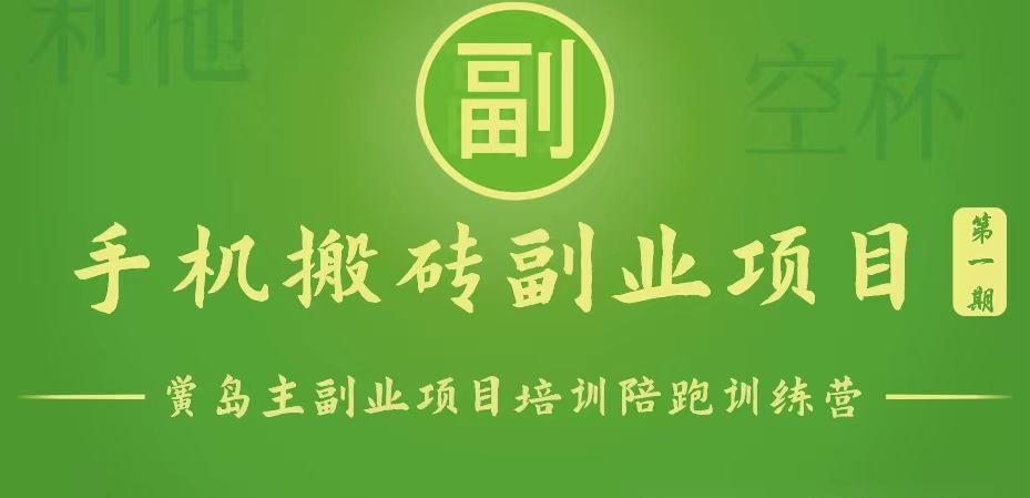 手机搬砖小副业项目训练营1.0，能用手机做的简单小副业-卿云社