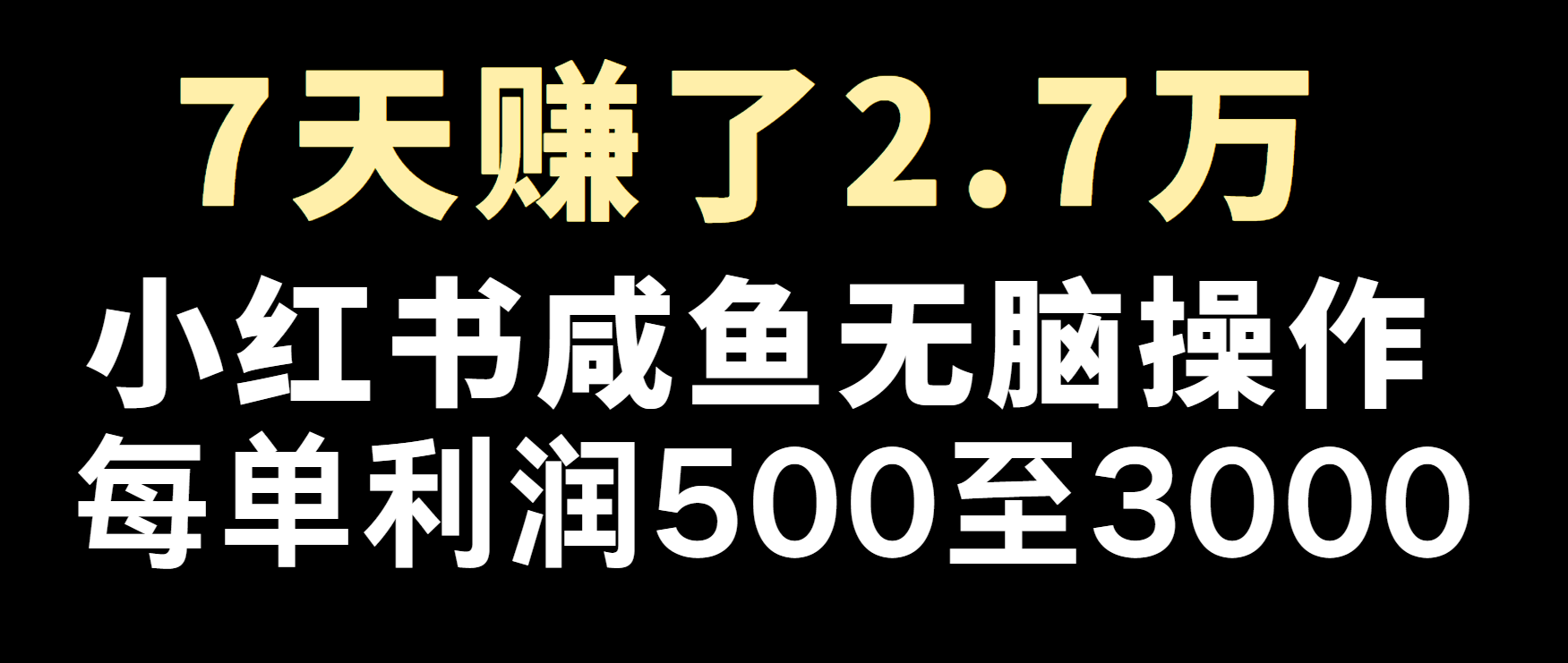 冷门暴利，超级简单的项目0成本玩法，每单在500至4000的利润-卿云社