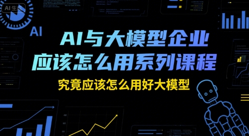 AI与大模型企业应该怎么用系列课程，究竟应该怎么用好大模型-卿云社