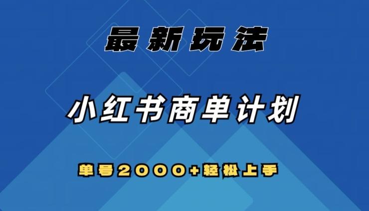 全网首发，小红书商单计划最新玩法，单号2000+可扩大可复制【揭秘】-卿云社