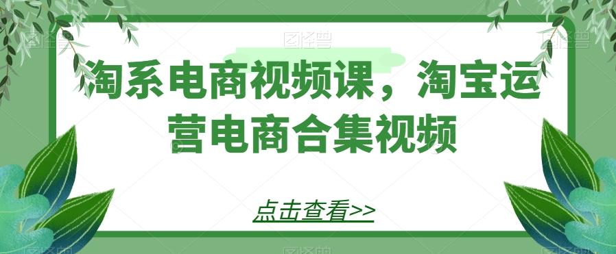 淘系电商视频课，淘宝运营电商合集视频-卿云社
