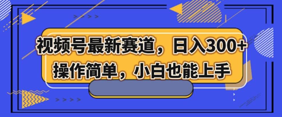 视频号最新赛道，日入300+，新手小白轻松掌握-卿云社
