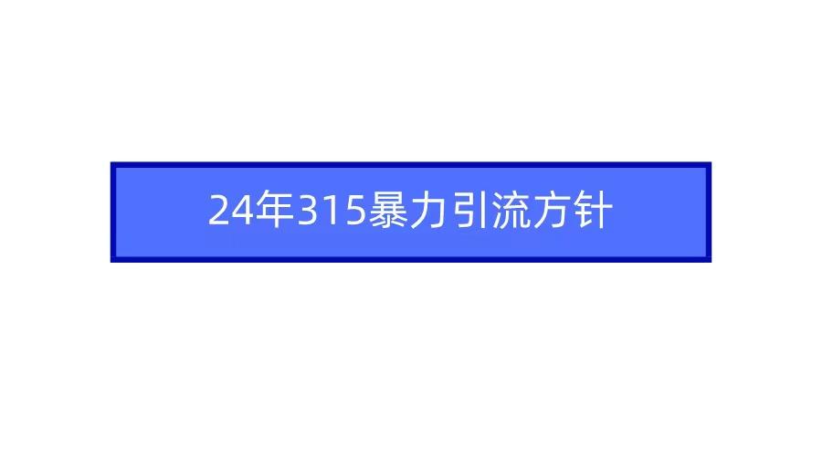 2024年自媒体爆款视频制作，快速涨粉暴力引流方针！-卿云社