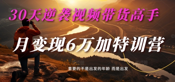 30天逆袭视频带货高手，单月变现6万加特训营-麦子甜-卿云社