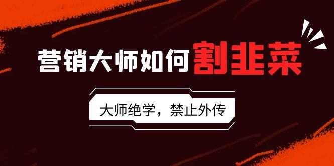 营销大师如何割韭菜：流量大师/讲故事大师/话术大师/卖货大师/成交大师/...-卿云社