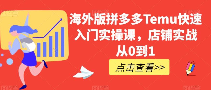 海外版拼多多Temu快速入门实操课，店铺实战从0到1-卿云社