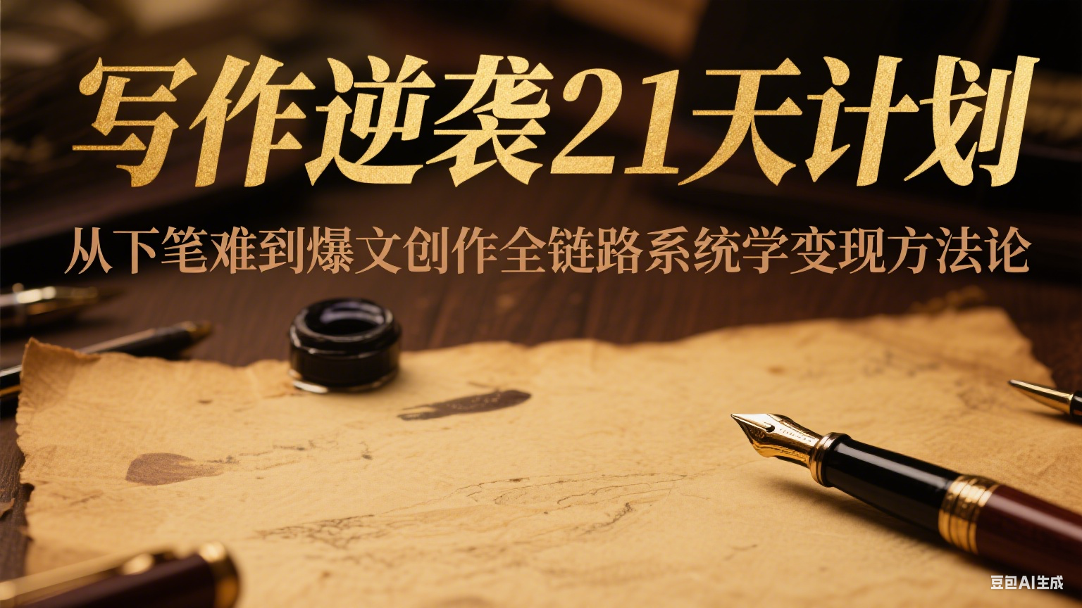 写作逆袭21天计划：从下笔难到爆文创作全链路系统学变现方法论-卿云社