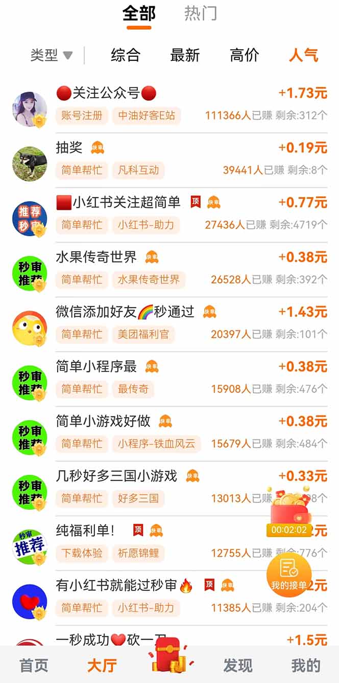零撸小项目免费分享 点赞助力 无任何门槛 手机随时可做  单日收益200＋-卿云社