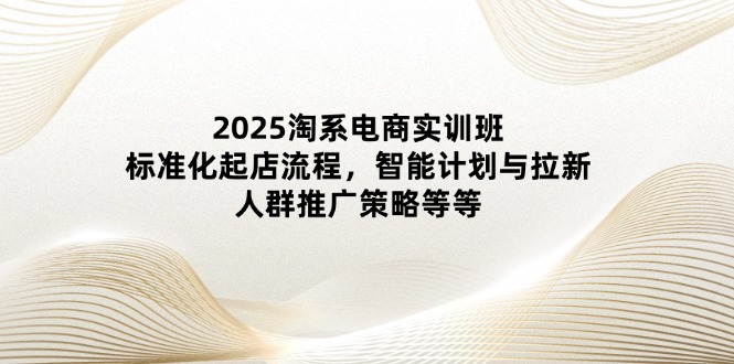 2025淘系电商实训班：标准化起店流程，智能计划与拉新，人群推广策略等等-卿云社