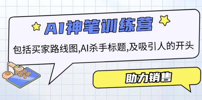 AI销售训练营，包括买家路线图, AI杀手标题,及吸引人的开头，助力销售-卿云社