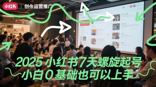 2025小红书7天螺旋起号，小白0基础也可以上手-卿云社