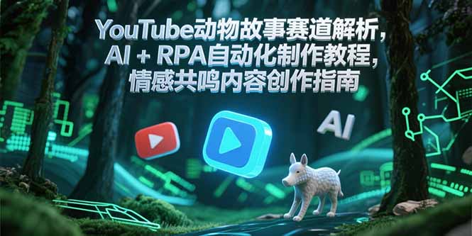 YouTube动物故事赛道解析，AI+RPA自动化制作教程，情感共鸣内容创作指南-卿云社