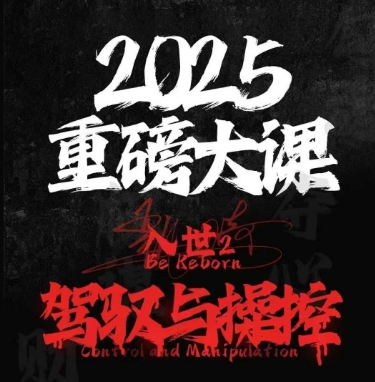 2025重磅大课，入世2，驾驭与控制-卿云社