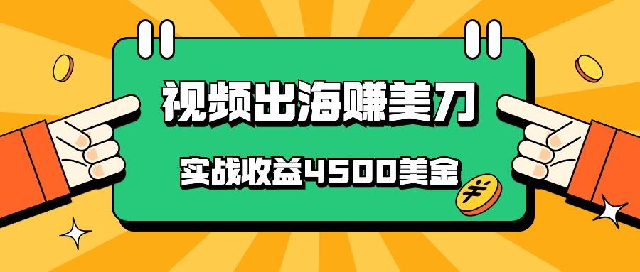 国内爆款视频出海赚美刀，实战收益4500美金，批量无脑搬运，无需经验直接上手-卿云社