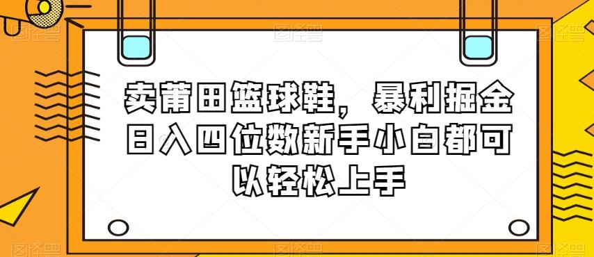 卖莆田篮球鞋，暴利掘金日入四位数新手小白都可以轻松上手【揭秘】-卿云社