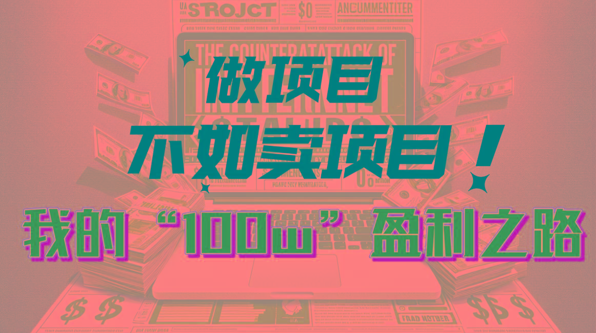 为什么做项目不如卖项目？我的100W+盈利之路-卿云社