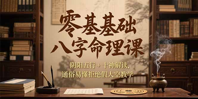 零基础八字命理课，阴阳五行+十神解读，通俗易懂拒绝假大空教学-卿云社