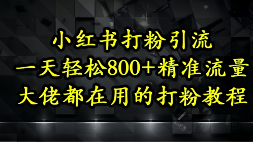 小红书打粉引流，一天轻松500+精准流量，大佬都在用的打粉教程-卿云社