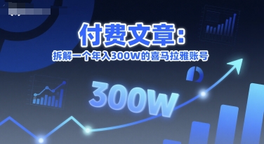 付费文章：拆解一个年入300W的喜马拉雅账号-卿云社